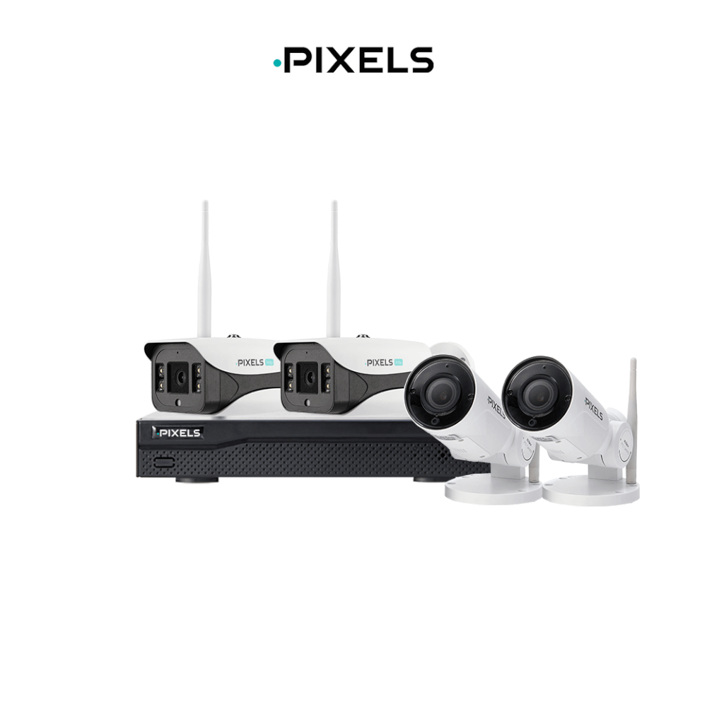 กล้องวงจรปิดไร้สาย PIXELS CCTV HYBRID 4CH กล้องฟิก 2 CH + กล้องหมุน 180° 2 CH 3 MP_0